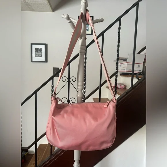 Bally Pink Leather Trimmed Messenger Bag - Picture 12 of 14